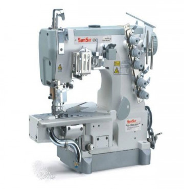 Máy trần 3 kim 5 đế trụ, dao xén trái Sunsir SS-C600-35AB