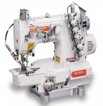 MÁY VIỀN ĐẦU ỐNG ĐIỆN TỬ CẮT CHỈ BẰNG ĐIỆN SIRUBA C007KD-W122-356/CH/UTR