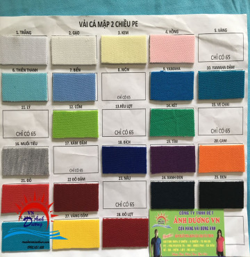 vải thun cá mập PF 2 chiều