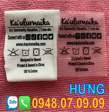 Nhãn ép nhiệt quần áo thể thao, quần áo thời trang (Toàn Quốc)