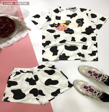 bán sỉ đồ bộ nữ quần đùi thun cotton con bò sữa