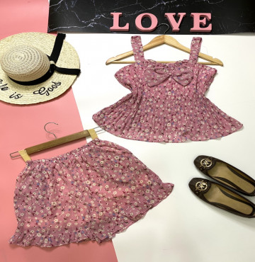 bán sỉ đồ bộ nữ hoa 2 dây vải lụa