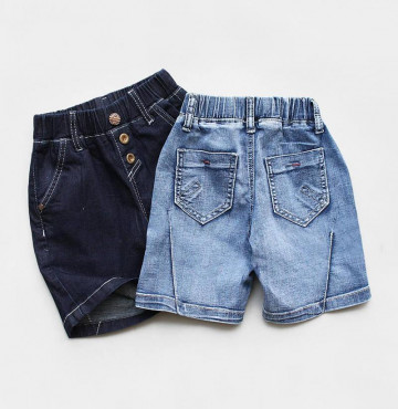 Quần jean lửng bé trai phối nút- QT2260601