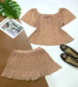 bán sỉ đồ bộ nữ quần đùi vải lụa dập ly