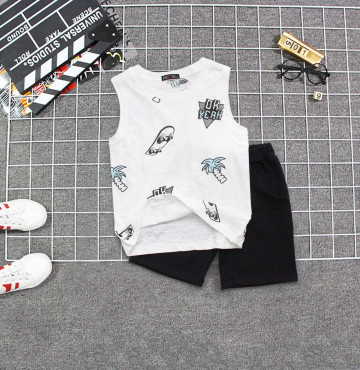 Bỏ sỉ bộ thun sát nách in họa tiết