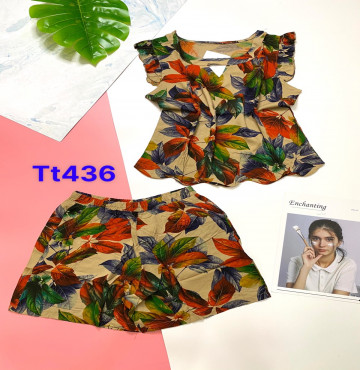 bán sỉ đồ bộ nữ vải hoa tole quần đùi