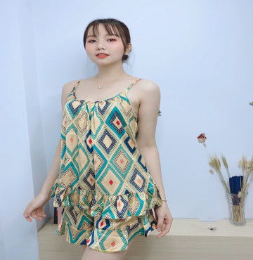 bán sỉ đồ bộ nữ 2 dây chất latin