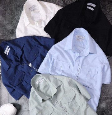 Bỏ buôn áo sơ mi đũi ngắn tay MANGO