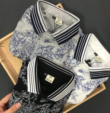 Bỏ sỉ áo thun nam in hoa văn