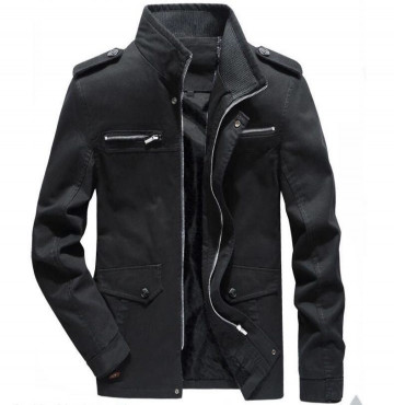 Bỏ sỉ áo khoác nam kaki dây kéo túi