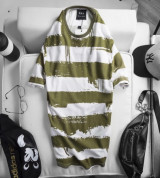 Bỏ sỉ áo thun nam cổ tròn sọc