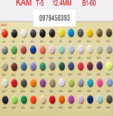 Cúc dập nhựa (cúc bấm nhựa) T5