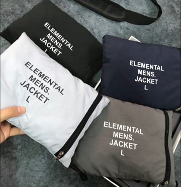 Bỏ sie áo khoác dù nam 2 túi dây kéo