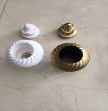 Đầu bịt và trụ đỡ sào đôi rèm phi 32- giá 1 cái