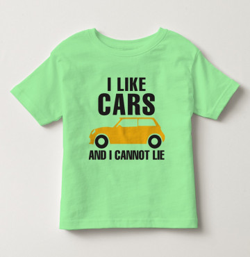 Bán sỉ áo thun cổ tròn tay ngắn in chữ I Like Car (Màu xanh bơ)