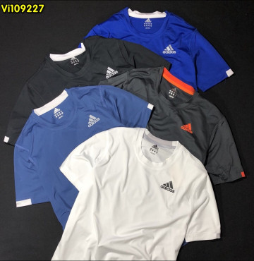 Bỏ sỉ áo thun thể thao Adidas cổ sọc