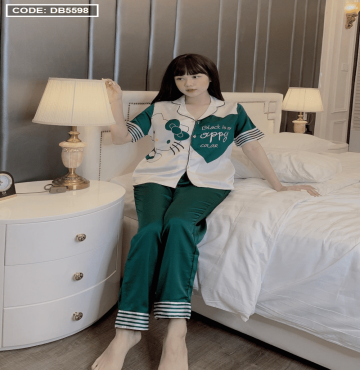 Bỏ sỉ đồ bộ nữ pijama tay ngắn quần dài in hình kitty