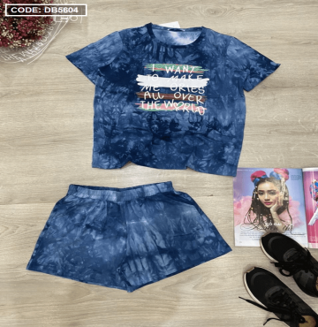 bỏ sỉ đồ bộ nữ thun cotton quần đùi vải wash