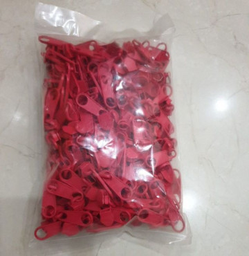 Tay kéo dây khoá mét R5- gói 200 cái- Đỏ tươi