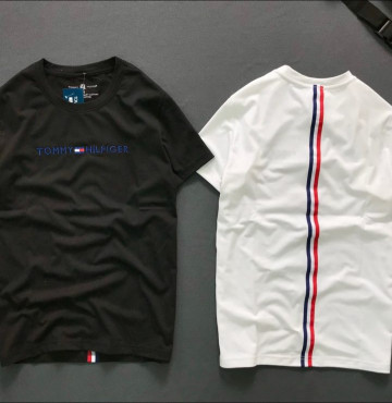 Bỏ sỉ áo thun cổ tròn TOMMY thêu sọc
