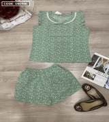 bán sỉ đồ bộ nữ áo hoa quần đùi vải lụa