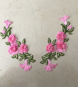 Hoa ủi nhiệt 3D 3 hoa đính hạt- 2 bông/túi