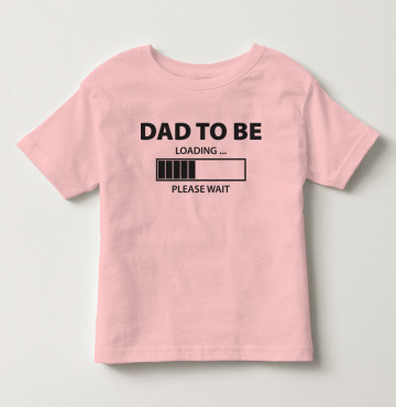bỏ buôn áo thun trẻ em tay ngắn in chữ Dad To Be (Hồng phấn)