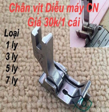 Chân vịt may diễu hay may mí dùng máy may công nghiệp mí 8mm, 10mm