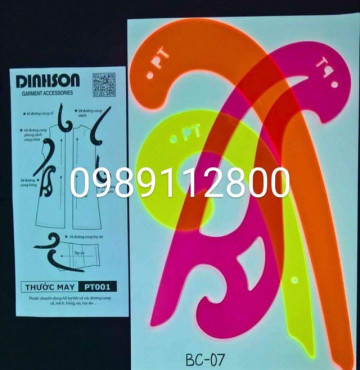 Thước cong bộ vẽ cổ, nách,tay áo, đáy quần rất hữu ích