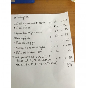 combo phụ liệu may chị liendang