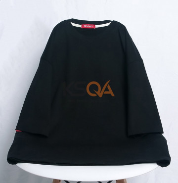 bán buôn áo thun trơn tay lỡ nam màu đen