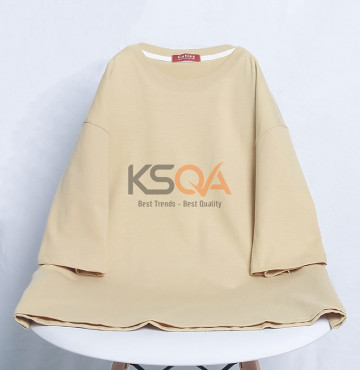 bán sỉ áo thun trơn tay lỡ màu nude