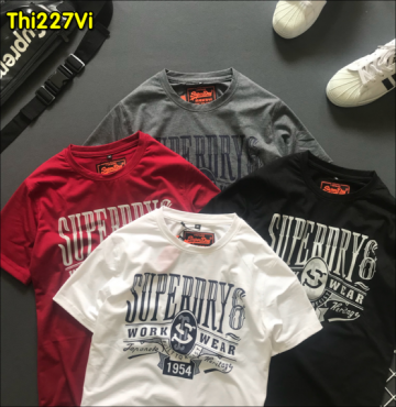 Bỏ sỉ áo thun cổ tròn in  SUPER DRY MỚI