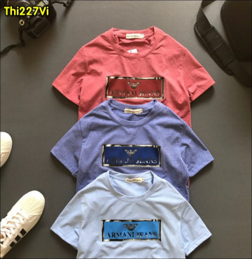 Bỏ sỉ áo thun cổ tròn in ARMANI