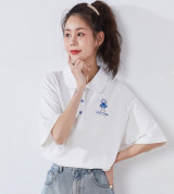 bỏ sỉ áo polo thêu cô gái tập bơi