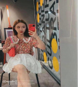 bán buôn set áo hoa chân váy xô thêu