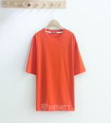 bán sỉ mẫu áo thun trơn tay lỡ màu cam
