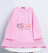 bán sỉ áo thun trơn tay lỡ màu hồng phấn