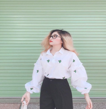 bán sỉ áo sơ mi thêu xương rồng