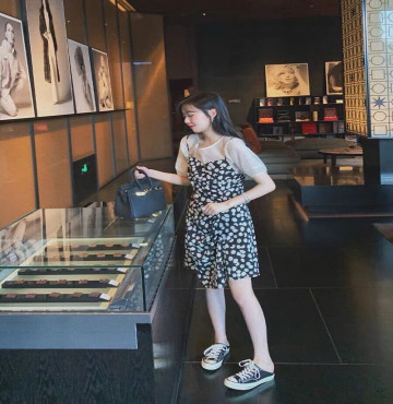 bỏ buôn set hoa cúc rút hông