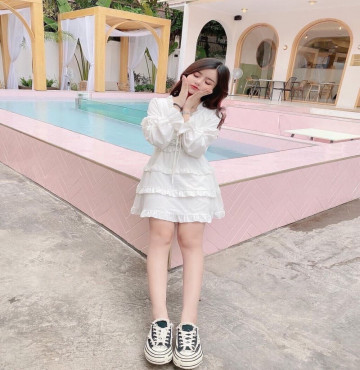 bán sỉ đầm trắng bèo công chúa