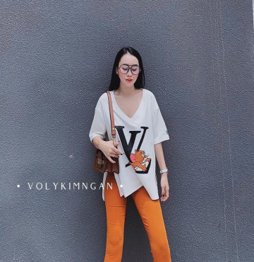 bỏ buôn set áo cổ tim kèm quần thun bo cực sexy