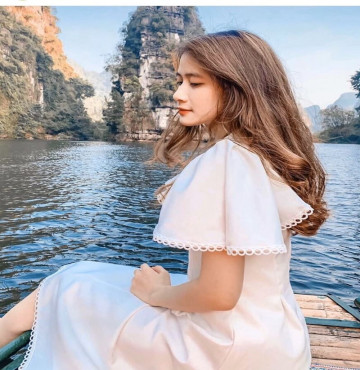 bán sỉ siêu phẩm đầm trắng tiên viền ren bo eo