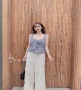 bỏ sỉ set áo nơ quần suông xinh xuất sắc