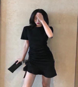 bỏ buôn đầm thun rút bên cục hot