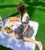 bán sỉ đầm hoa cổ sen cực sang