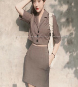 bỏ buôn set vest nâu mới lạ