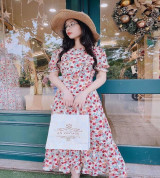 bỏ buôn đầm hoa baby doll bèo ngực