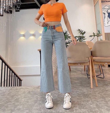 bán sỉ quần jean túi màu hot hit