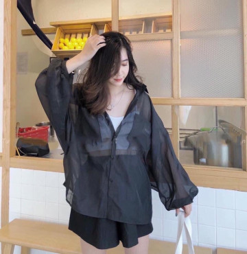 bán sỉ set sơ mi voan tơ kèm áo hai dây